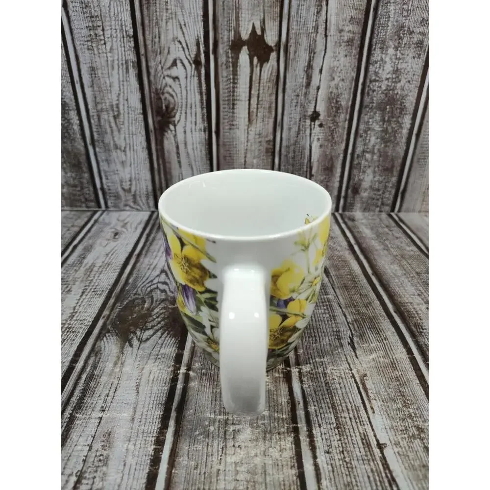 Hallmark Marjolein Bastin Coffee Tea Cup Mug Butterfly Ladybug Flowers Signed
